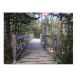 Onward Maine Wood Bridge Poster