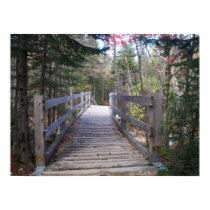 Onward Maine Wood Bridge Poster posters