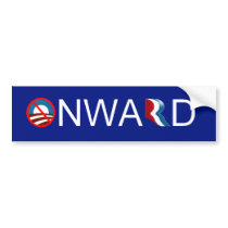 Onward rather than forward Blue Bumper Sticker