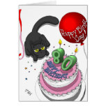Onyx 80th Birthday Card