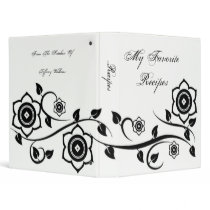 Onyx Blooms Recipe Book Vinyl Binders