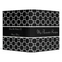 Onyx Circles Recipe Book Vinyl Binders