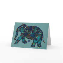 Onyx Elephant Greeting Card