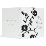 Onyx Floral Vine Recipe Book binders