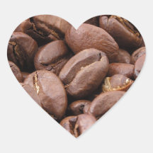 Oodles of Coffee Beans Heart Sticker