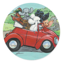 Oodles of Poodles in Vintage Convertible Stickers