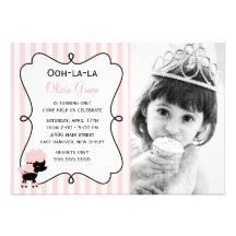 Ooh la la! Paris Pink Poodle Invite
