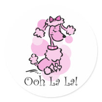 Ooh La La Poodle Sticker