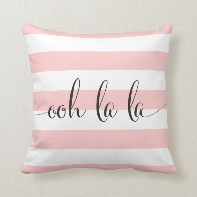 Ooh la la throw pillow - pink