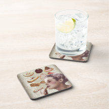 Oohlala temptation Vintage Paris Lady Fashion Drink Coaster