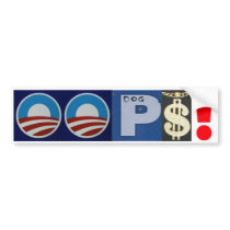 OOP$! bumper stickers