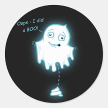 "Oops - I did a Boo" Halloween/Ghost Sticker