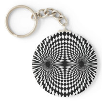 Op Art #12 Key Chain
