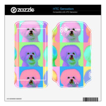 Op Art 9 - Bichon Frise Decal For HTC Sensation