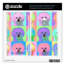 Op Art 9 - Bichon Frise Xperia X10 Mini Pro Skins