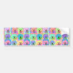Op Art - Bichon Frise Bumper Stickers