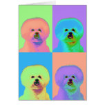 Op Art - Bichon Frise Card