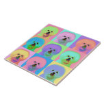 Op Art - Bichon Frise Ceramic Tile
