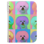 Op Art - Bichon Frise Kindle Keyboard Cases
