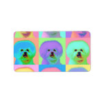 Op Art - Bichon Frise Labels