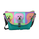 Op Art - Bichon Frise Messenger Bag