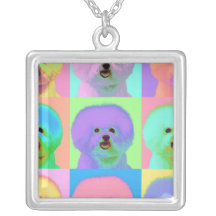 Op Art - Bichon Frise Necklaces
