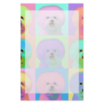 Op Art - Bichon Frise Personalized Stationery