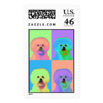 Op Art - Bichon Frise Postage