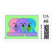 Op Art - Bichon Frise Postage