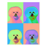 Op Art - Bichon Frise Postcard