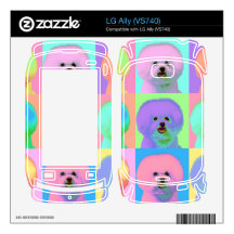 Op Art - Bichon Frise Skins For LG Ally