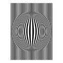 Op Art Bulging Vertical Stripes Black and White posters