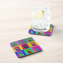 Op Art - Chinese Shar Pei Coasters