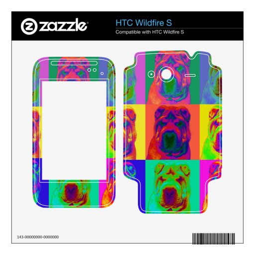 Op Art - Chinese Shar Pei Decals For HTC Wildfire S
