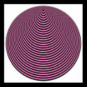 Op Art Concentric Circles Light Purple Over Black posters