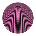 Op Art Concentric Circles Light Purple Over Black posters