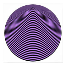 Op Art Concentric Circles Violet Over Black posters by CVADRAT Op Art Concentric Circles Violet Over Black posters