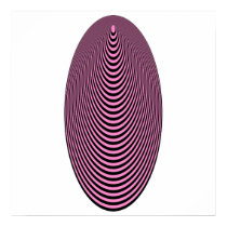 Op Art Concentric Egg Black and Light Purple posters by CVADRAT Op Art Concentric Egg Black and Light Purple posters