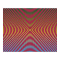 Op Art Concentric Ellipses Red And Yellow posters by CVADRAT Op Art Concentric Ellipses Red And Yellow posters