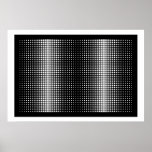 Op Art Convex Concave Squares White Over Black Pro posters