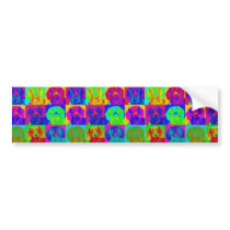 Op Art Dachshund Bumper Stickers