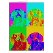 Op Art Dachshund Greeting Card