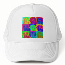 Op Art Dachshund Hat