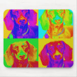 Op Art Dachshund Mousepads