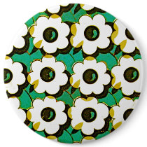 Op Art Daisy Fashion Button Pin by INTHEPRESENT Op Art Daisy Fashion Button Pin