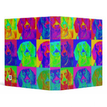 Op Art Doxie 3 Ring Binders