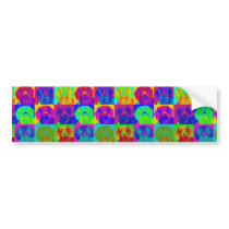 Op Art Doxie Bumper Stickers