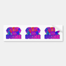 Op Art Doxie Bumper Stickers