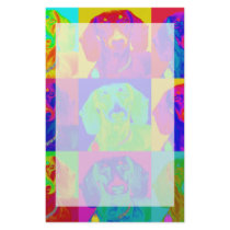 Op Art Doxie Stationery Design