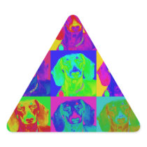 Op Art Doxie Sticker